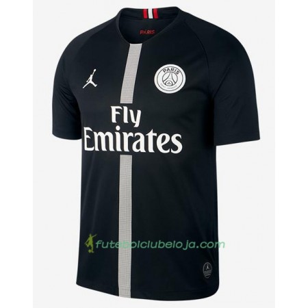 Camisola Paris Saint Germain Jodan Preto Equipamento 3ª 2018-2019 Manga Curta